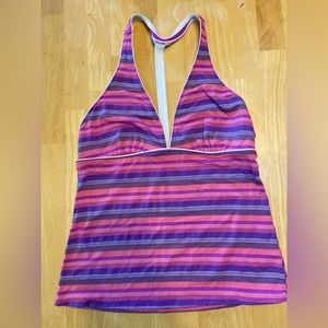 super cute ATHLETA pink and purple swim top!!